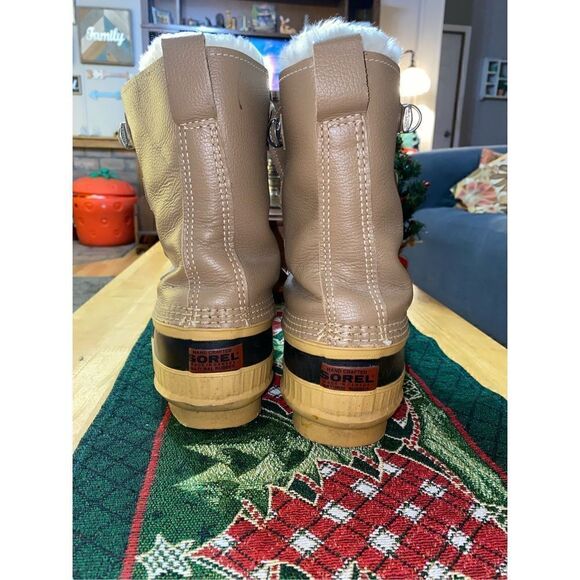 SOREL winter rubber fur boots size 8 mens - Picture 4 of 10